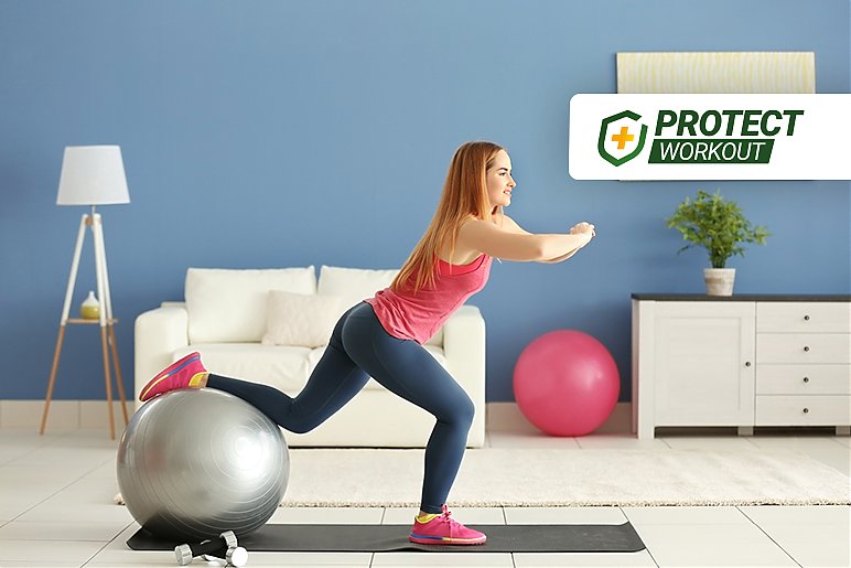 4 ćwiczenia w domu z piłką gimnastyczną