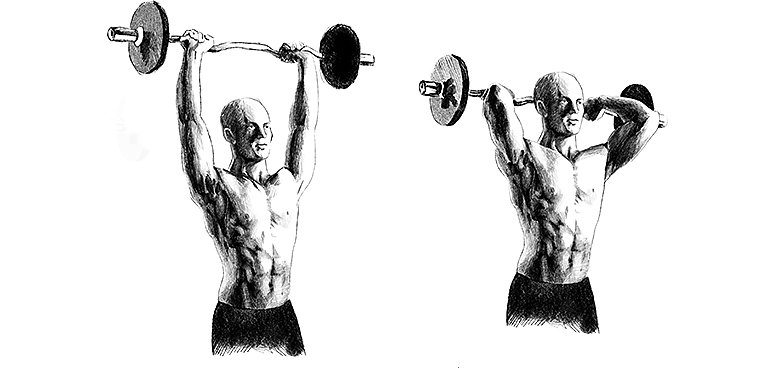 Wyciskanie sztangi zza głowy