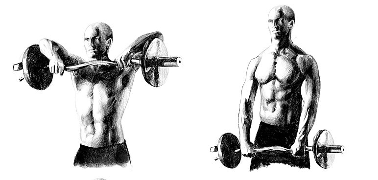 Unoszenie sztangi wzdłuż ciała