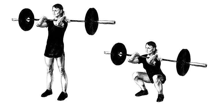 Przysiad ze sztangą z przodu