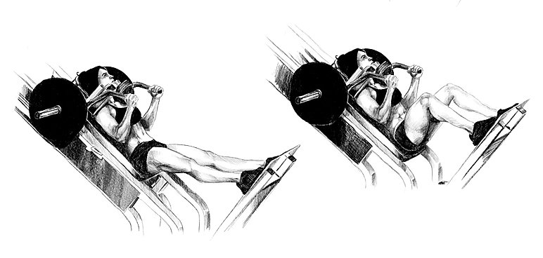 Przysiad na hack-maszynie