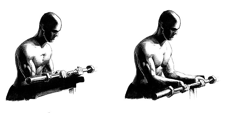 Zginanie nadgarstków