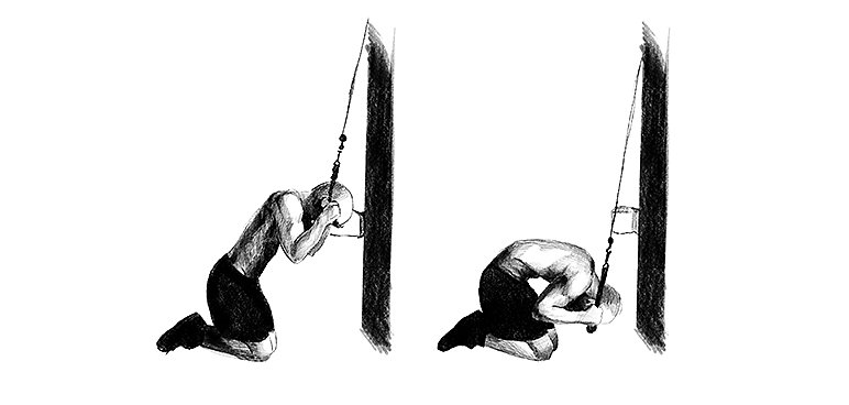 Skłony tułowia w przód z wykorzystaniem wyciągu górnego