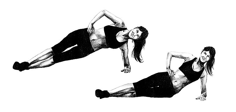 Deska boczna - side plank